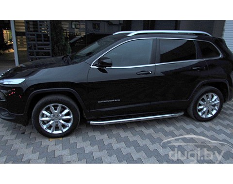 Подножки "Newstar Chrome" для Cherokee (2013-...).